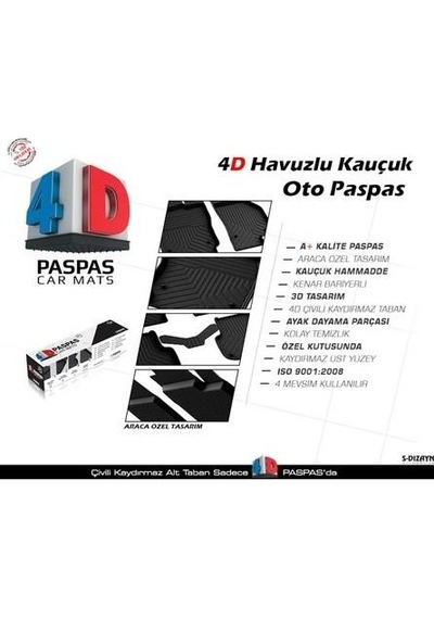 Opel Corsa D - E 4D Havuzlu Paspas 2007-2019