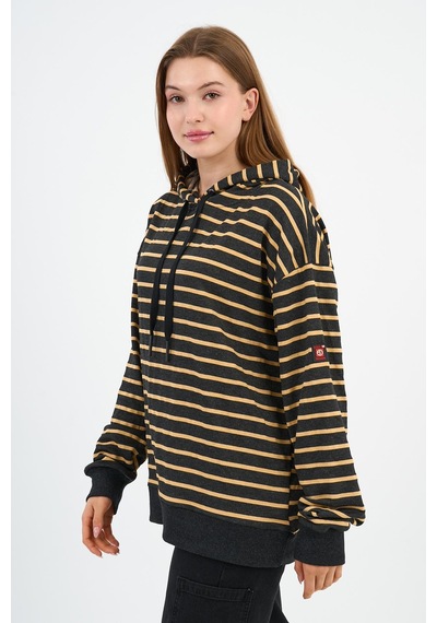 Alexander Gardi Çizgili Kapüşonlu Sweatshirt Unx-00242-wn Sarı - Siyah