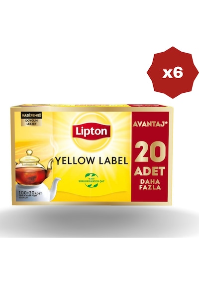Lipton Yellow Label Demlik Çay 120 Li - 6 Adet