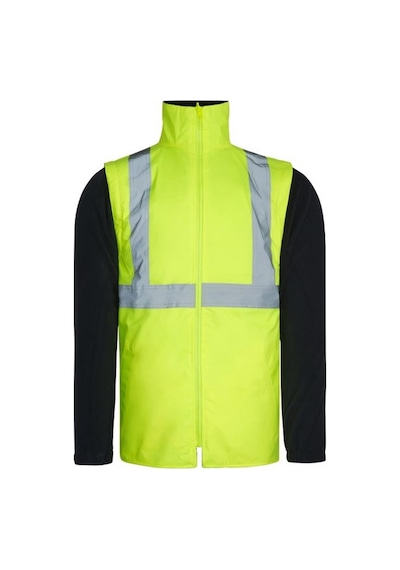 Reflektörlü 5+1 Farklı Kullanımlı Oxford 300d Parka Sarı Sarı
