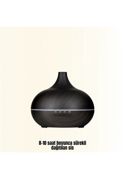 550 Ml Ultrasonik Aroma Difüzörü 7 Renk Led Işıklı Ve Zaman Ayarlı