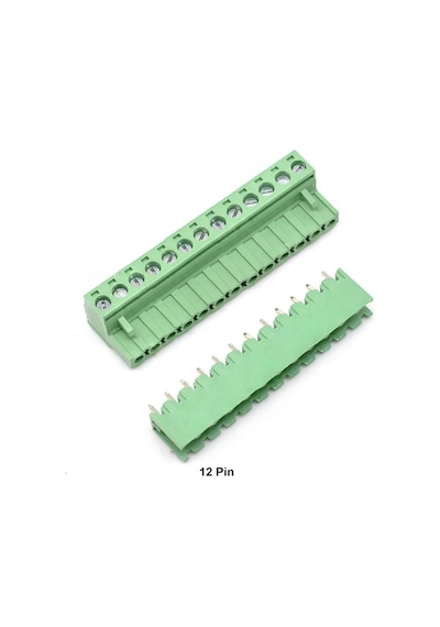 12 Pin 5.08mm Geçmeli 180c Takım Klemens