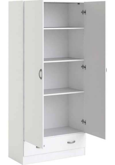 Aysu Giyinme Dolabı - Çok Amaçlı Dolap - Gardırop 80 Cm-2 Kapaklı-1 Çekmeceli
