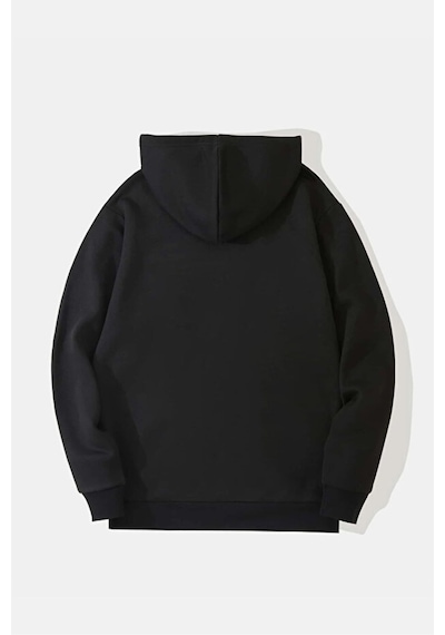 Hunors Sportswear & Company Atatürk Baskılı Unisex Model Kapüşonlu Sweatşhirt SIYAH