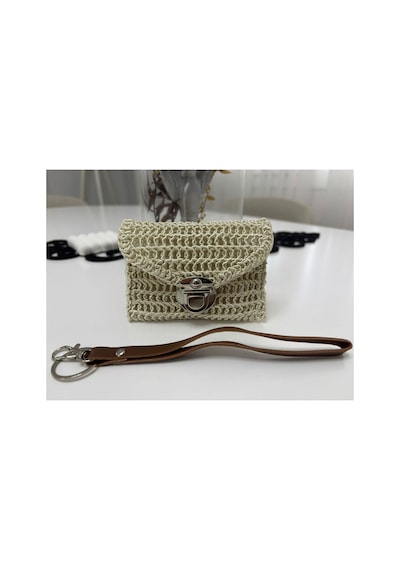 Store Örme Mini Cüzdan Krem