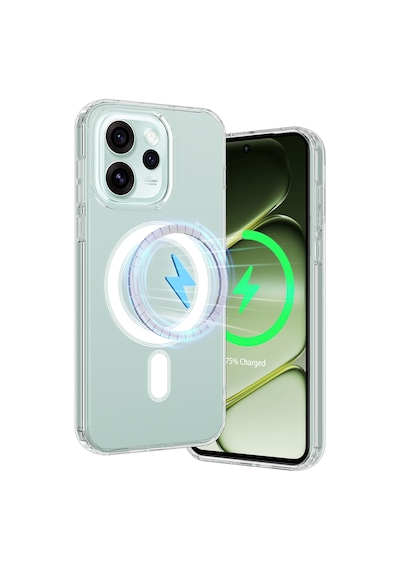 Oppo Reno15 Pro Max 5g Uyumlu Kılıf Sararmaz Kamera Korumalı Magsafe Mika Sert Parlak Şeffaf Kapak Beyaz