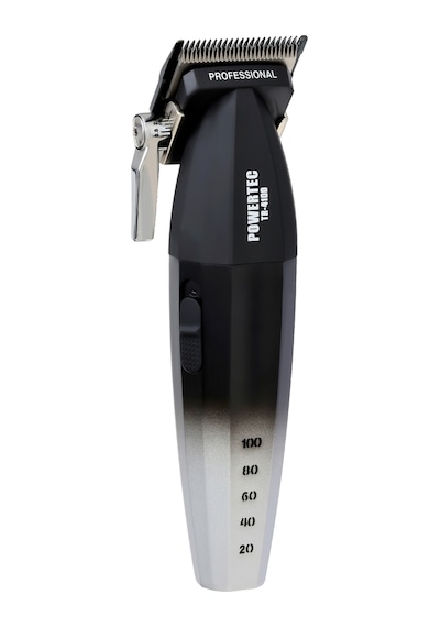 Powertec TR-4100 & TR-2727 Profesyonel Tıraş Makinesi 2'li Set Erkek Bakım Seti Makas Hediyeli 4 Saat Siyah