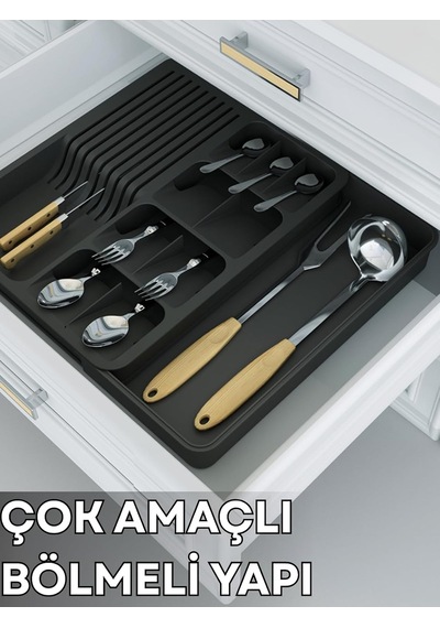 Sürgülü Genişleyebilir Çok Amaçlı Kaşıklık Çatal Kaşık Bıçak Organizer Çekmece Dolap İçi Düzenl Diğer