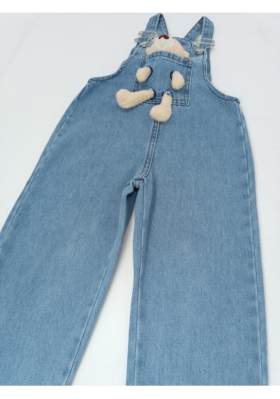 Jabber Kot Salopet Ayıcıklı Unisex Mavi