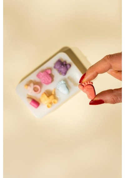 Baby Stuff Altılı Silikon Süsleme Kalıbı Çok Renkli