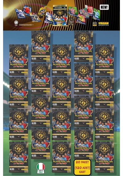 Panini Club World Cup 25 Futbolcu Kartları - 20 Li Paket 120 Kart