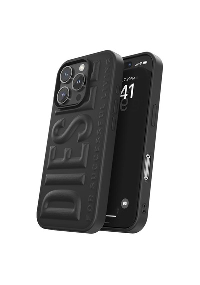 Diesel Apple iPhone 16 Pro Uyumlu 3d Biscotto Kılıf - Siyah
