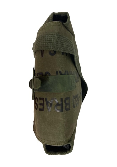 Old Cotton Cargo Vintage Baskılı Su Geçirmez Kanvas Deri Unisex Postacı Omuz Çantası 29 Cm X 30 Cm Haki