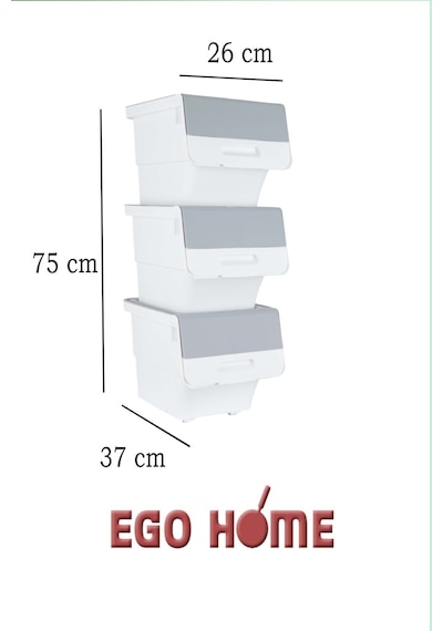 Tekerlekli Oyuncak Ve Erzak Kutusu Mote Organizer Kutu 3 Katlı Organizer Mote Yeşil