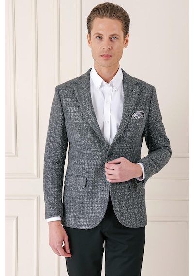 Efor C 660 Slim Fit Füme Spor Ceket Füme
