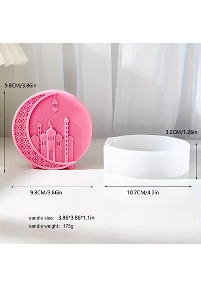 Yy6313 Ramazan Temalı Hilal Modelli Mumluk Silikon Kalıp