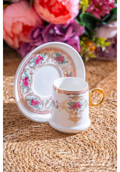 Acar Lenora 6 Kişilik Kahve Fincanı Takımı - 90 Ml renkli