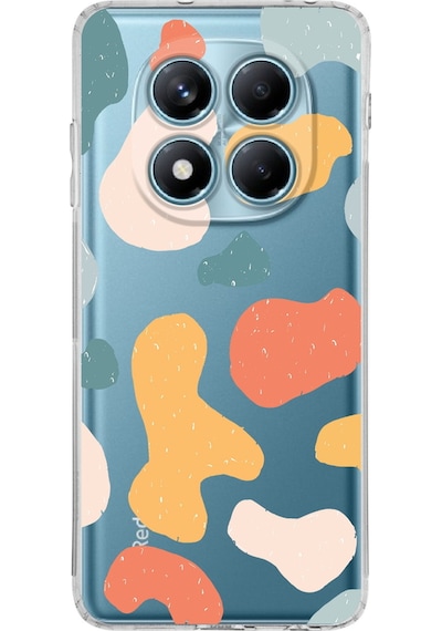 Xiaomi Poco X7 İle Uyumlu Grunge Baskılı Kamera Korumalı Şeffaf Kılıf Şeffaf