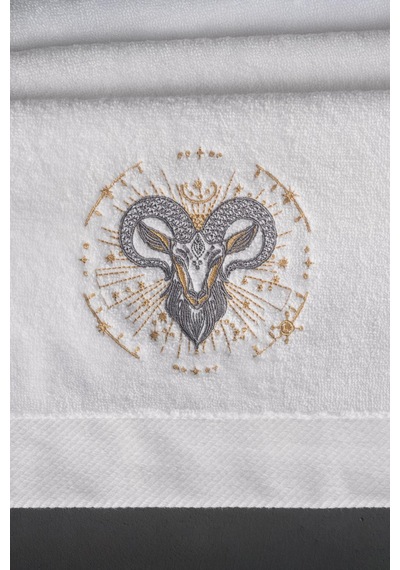 Varol %100 Microcotton Üst Kalite Havlu Seti Burç Nakışlı Koç-standart Koç Diğer