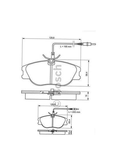 BOSCH 986424033 Fren Balatası Ön Fişli Ulysse 94- Scudo 96- / Zeta 94- / 806 94- Expert I 95- / Evasıon 94- Jumpy I 95-