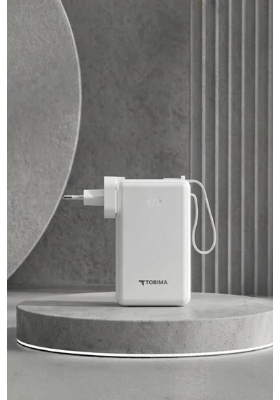 Özel Seri Mobil Depolama Taşınabilir Güç Okul Aracı Trm-1017 10000 Mah Powerbank Beyaz 22,5w Çok Renkli