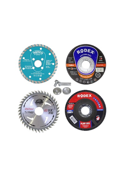 Mermer Ahşap Granit Demir Fayans Kesme Flap Disk Seti 5 Parça