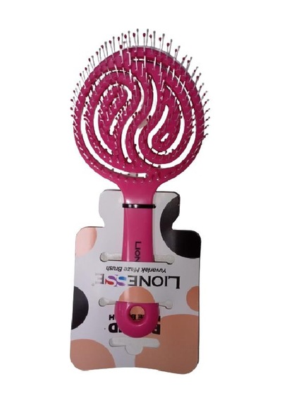 Lionesse Yuvarlak Maze Brush Saç Fırçası Koyu Pembe