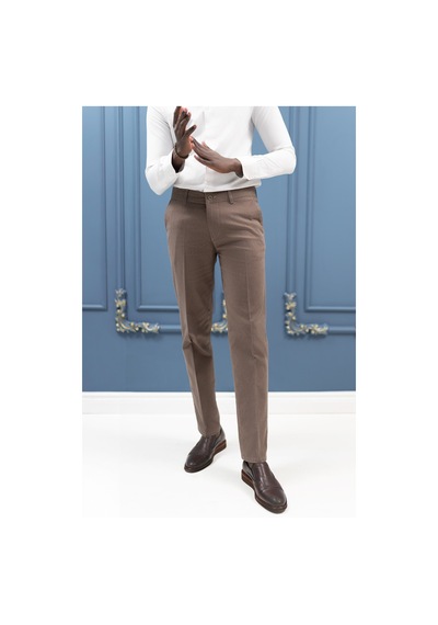 Notra Regular Fit Pamuklu Dokulu Kışlık Gabardin Pantolon Kahverengi Notra Regular Fit Pamuklu Dokulu Kışlık Gabardin Pantolon Kahverengi