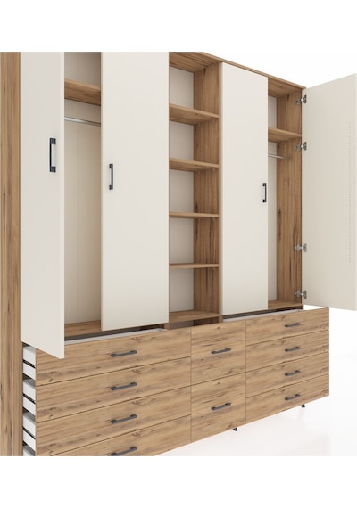 Arges Dolap 9 Raflı 10 Çekmeceli 2 Askılı 220x30x243 Çam-aytaşı/çam Aytası/atlas Çam Arges Dolap 9 Raflı 10 Çekmeceli 2 Askılı 220x30x243 Çam-aytaşı/çam Aytası/atlas Çam
