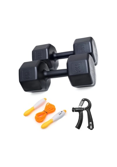 Ps Spor 6 Kg Dambıl X2 Adet 12 Kg Sayaçlı Ayarlanabilir El Yayı + Sayaçlı Atlama Ipi