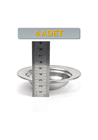Binbir Trend 11,5 Cm Yanaklı Krom Çelik Zeytinlik Ve Kahvaltılık Kase 95 Ml Meze, Reçel, Sos Kasesi -kase1158 4 Adet