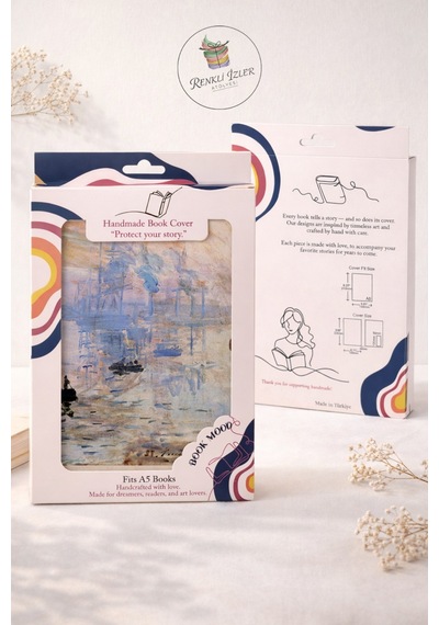 Kitap Kılıfı Ve Metal Kitap Ayracı Seti Claude Monet Gün Doğumu