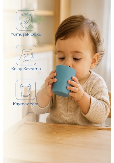 Babyjem Kolay Kavrama Silikon Bardak Yeşil