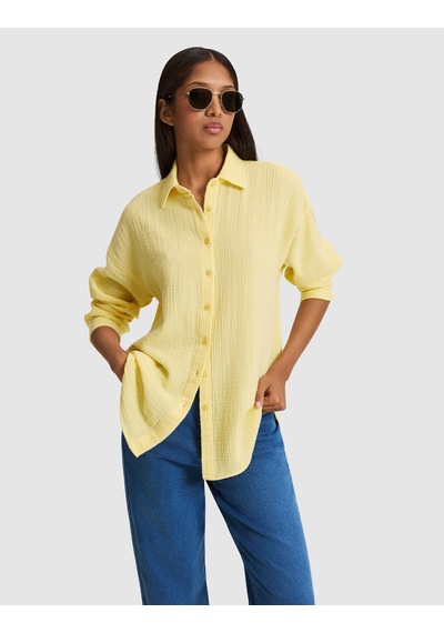 Pierre Cardin Kadın Sarı Gömlek Desenli 50328655-vr044