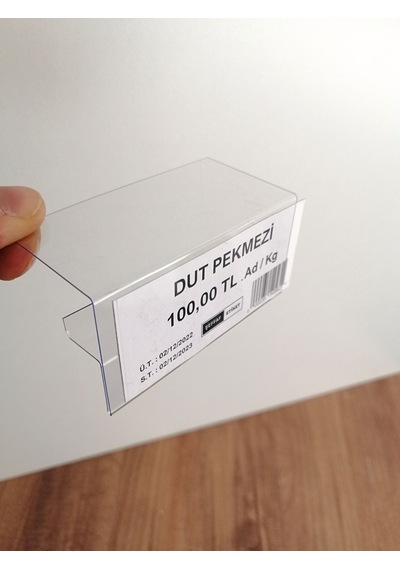 10 Adet Pvc Etiketlik 18 Mm Ahşap Raflar İçin Şeffaf Etiketlik
