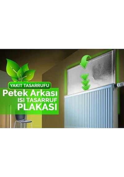 Reelfoam Kalorifer Petek Arkası Isı Yalıtım Levhası Radyatör Arkası Isı Koruyucu Plaka 10  Mm 2  Adet