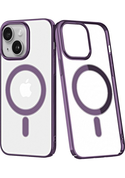 Newface Apple Uyumlu iPhone 14 Plus Kılıf Element Magneticsafe Sert Kapak - Mor mor