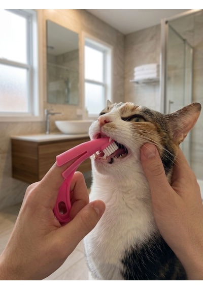 Kedi Köpek Diş Fırçası Parmağa Takılan Yumuşak Kıllı Diş Temizleme Aparatı