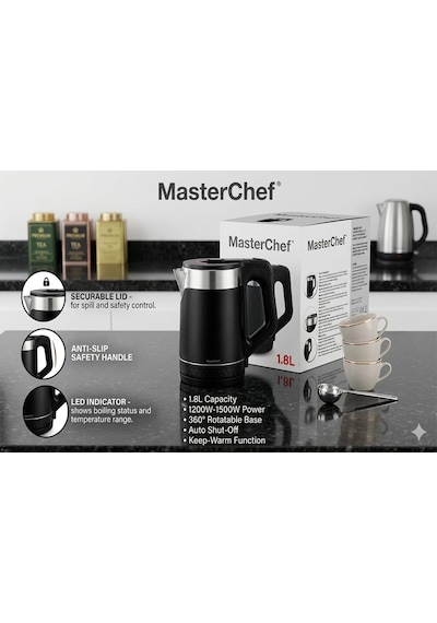 Masterchef  1500 W Çelik Su Isıtıcı Kettle