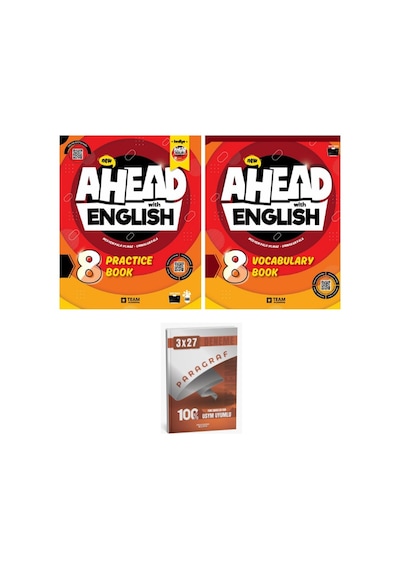 Teamelt 2027 Ahead With English 8 Practice Book +quizzes +vocabulary Book+anla Kazan Paragraf