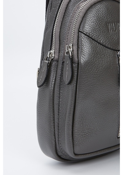 Valmenti Unisex Gri Hakiki Deri Günlük Çanta 898 1464-val Canta Gri