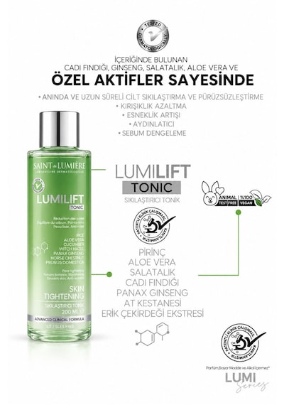 Lumilift - Canlandırıcı, Gözenek Sıkılaştırıcı, Kırışıklık, Siyah Nokta Ve Leke Karşıtı Tonik