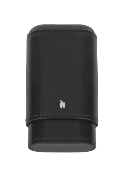 Zippo Signature Solid Deri Puro Kılıfı Seyahat Humidoru - Siyah