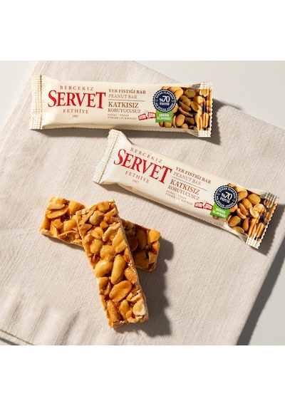 Şekeri Meyveden Yer Fıstığı Krokan Bar 20g 6'lı Paket