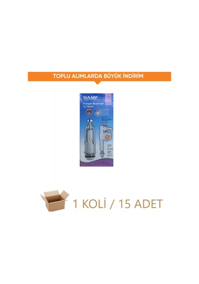 Tema Siamp 22/93 Basmalı Rezervuar İç Takım Koli 15 Adet Beyaz