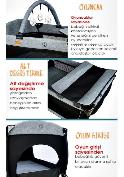 Baby Home Ekonomi Paket 10 In 1 1010 Travel Sistem Bebek Arabası 560 Oyun Parkı Yatak Beşik Ve Mama Sandalyesi