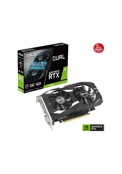 Asus Nvidia 6gb Rtx3050 Dual Oc Gddr6 96 Bit Dual-rtx3050-o6g Hdmı Dp
