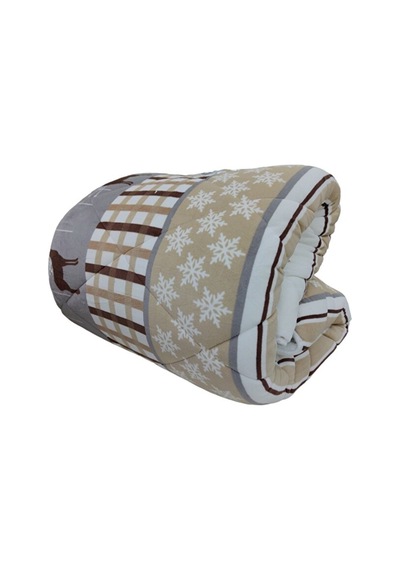 Merinos Comforter Tek Kişilik Yorgan Seti - Deer Bej Bej