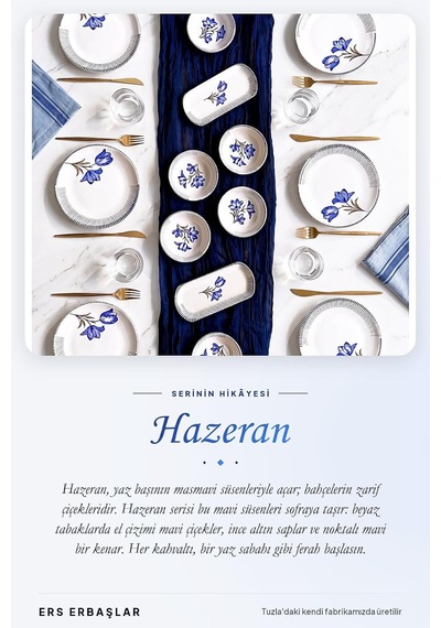 Tr Lüx Seramik Hazeran 14 Parça 6 Kişilik Kahvaltı Takımı Seti Diğer
