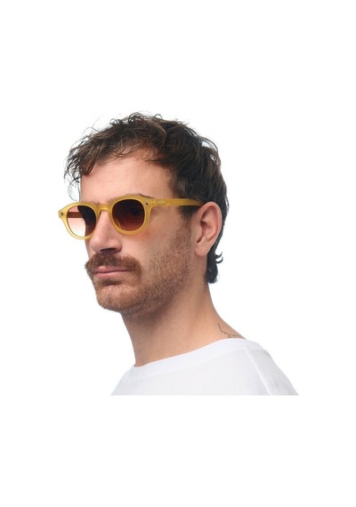Okkia Milano Unisex Güneş Gözlüğü Sarı / Lens: Kahverengi Gradyan Sarı